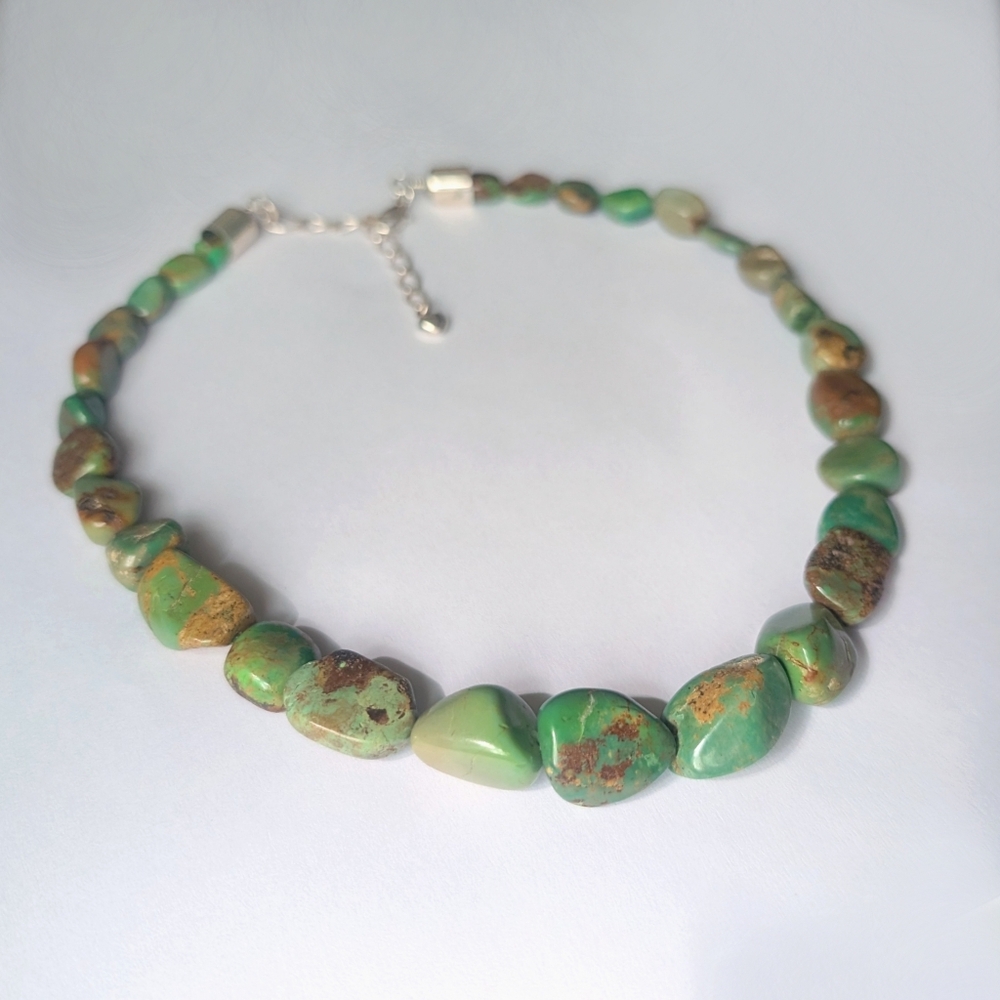 Jay King Desert Rose Trading necklace Sterling silver Green turquoise DTR 925 - Picture 2 of 4